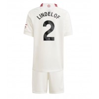 Camiseta Manchester United Victor Lindelof #2 Tercera Equipación para niños 2023-24 manga corta (+ pantalones cortos)